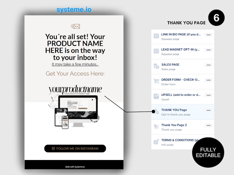 systeme.io, funnel, link in bio, sales funnel, one click import, done for you, landing page, squeeze page, digital marketing template, digital, 1-click import, tripwire, funnel, opt in, email marketing, systeme io template, template, upsell, bio link, 5 step tripwire, multi step tripwire funnel, systeme.io stan store dupe, systeme.io selling ebooks funnel, systeme.io pro landing page, systeme.io pro, systeme.io sales funnel, systeme.io 5 page funnel, systeme.io webinar funnel, ebook, canva, lib