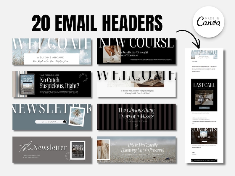 Your Emails Don’t Need to Blend In, and Not Everything Has to Be Beige!
Somewhere along the way, “professional” became a synonym for beige, safe, and forgettable.
But your emails can feel like you — warm colors, confident typography, a thoughtful email branding that actually has personality.
If you want higher open rates and emails that actually stand out, these templates are for you. Because great emails deserve to be opened — and remembered.