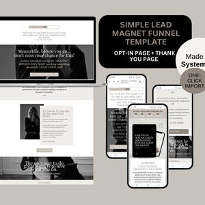 Systeme.io Lead Magnet | Ebook Funnel Template: Email Opt-In & Thank You Page (Digital Download)