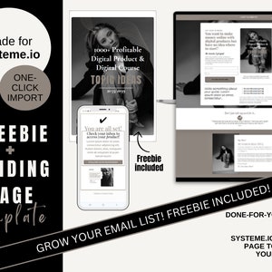Systeme.io Lead Magnet Template: Canva Ebook & Landing Page (Digital Download)