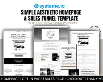 Systeme.io Sales Funnel Template for Selling Digital Products, Courses, Coaching