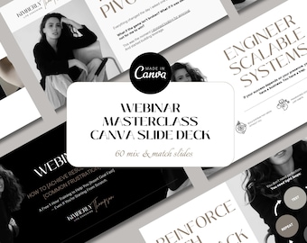 Webinar Slide Deck Canva Template | Masterclass Template | Canva Slide Deck | Online Course Slide Deck | Workshop Presentation | Coaching