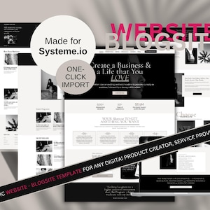 Systeme.io Website & Blog Template: Neutral Chic Design, Fully Editable (One-Click Install)