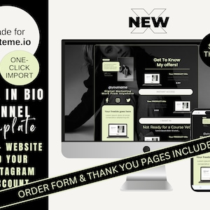 Link in Bio Funnel Template for Systeme.io | Done For You Systeme.io One Click Import | Instagram Link In Bio | Stan Store Themed Website