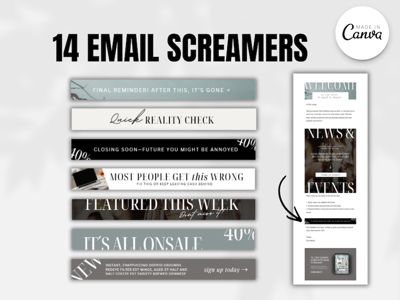 canva template, email marketing, email header template, systemeio, landing page, canva, email newsletter header, newsletter template, coaching course, marketing template, course template, coaching template, luxury email templates, email design, online business branding, canva email graphics, email branding kit, email marketing templates, canva templates for email branding, online business branding, Systemeio email editor, how to brand emails, canva brandings, email marketing, screamers