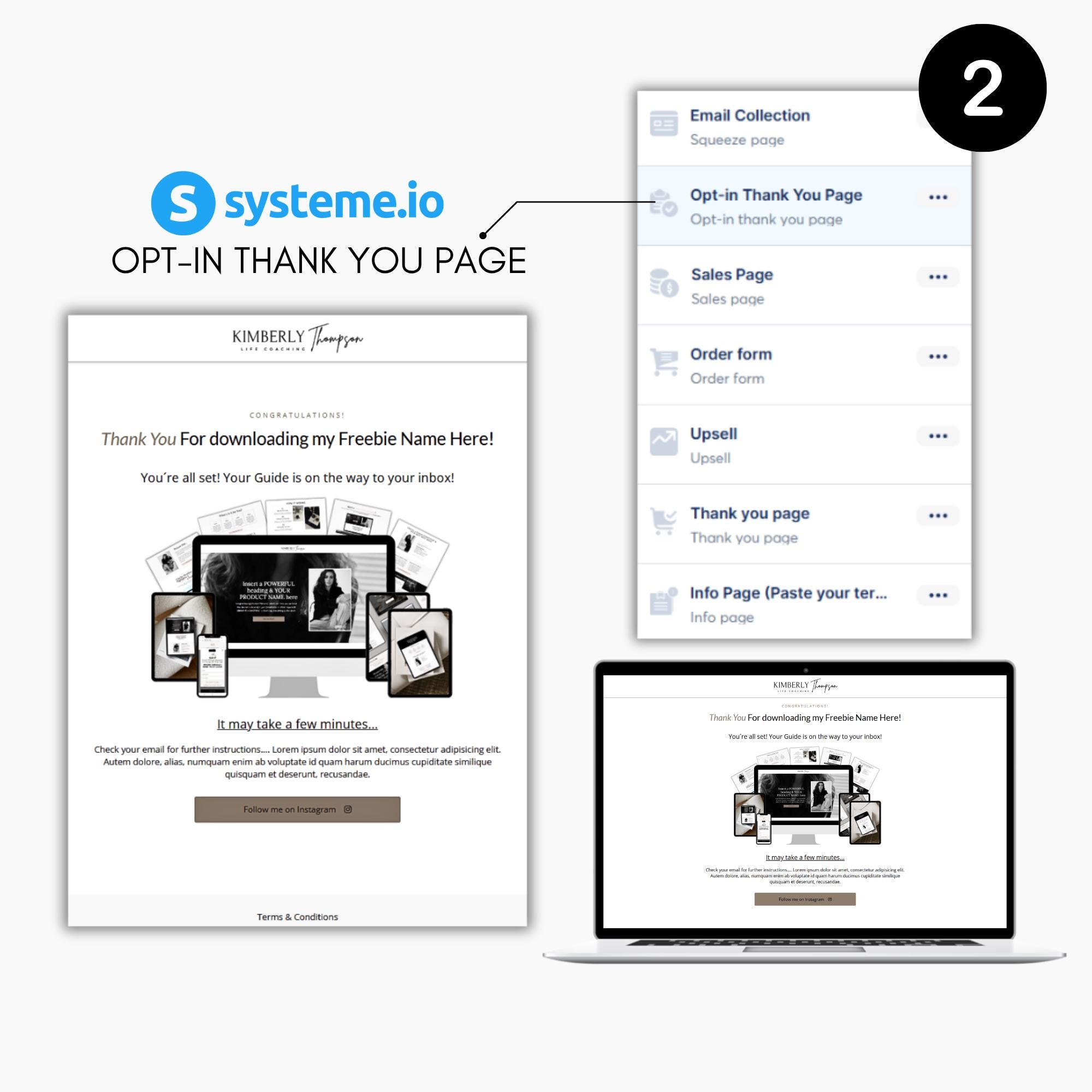 System.io Templates Systeme.io Sales Funnel Template: for Digital Products | Courses ...