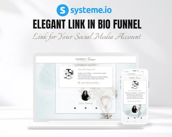 Systeme.io Link in Bio Funnel Template. A Mini-Website for Your Freebie & Digital Product Offers
