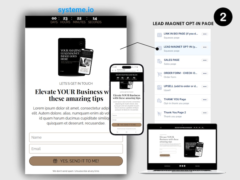 systeme.io, funnel, link in bio, sales funnel, one click import, done for you, landing page, squeeze page, digital marketing template, digital, 1-click import, tripwire, funnel, opt in, email marketing, systeme io template, template, upsell, bio link, 5 step tripwire, multi step tripwire funnel, systeme.io stan store dupe, systeme.io selling ebooks funnel, systeme.io pro landing page, systeme.io pro, systeme.io sales funnel, systeme.io 5 page funnel, systeme.io webinar funnel, ebook, canva, lib
