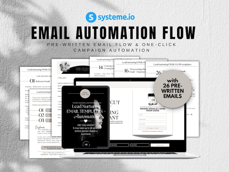 Pre-written Email Sequence: Email Marketing Templates (26 Emails) and ...