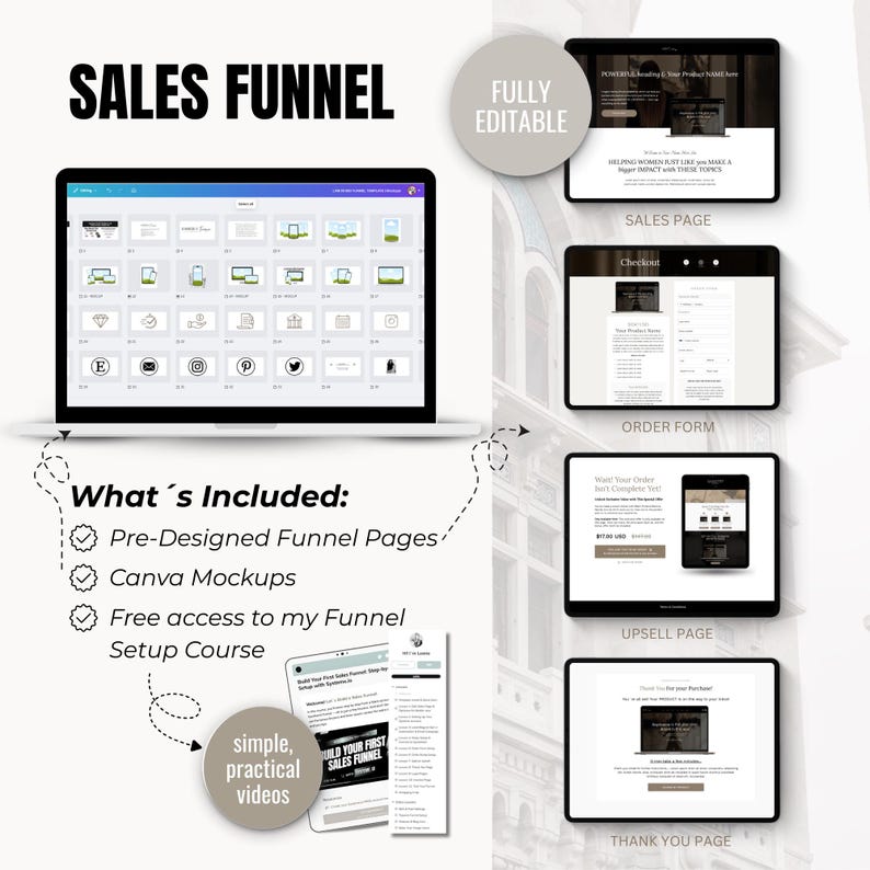 Systeme.io Sales Funnel Template: for Digital Products | Courses ...
