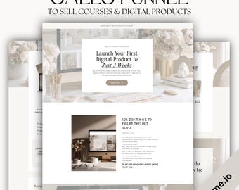 Systeme.io Sales Funnel Template | Coaching and Course Sales Page | Landing Page with Order Bump & Upsell
