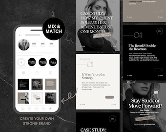 Mix & Match Instagram Carousel Post Templates: Feminine, Made in Canva (Digital Download)