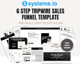 6-Step Systeme.io Tripwire Sales Funnel Template for selling Digital Products