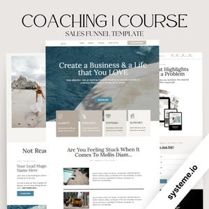 Systeme.io Sales Page Template | Editable Sales Funnel for Coaches & Course Creators | Digital Download