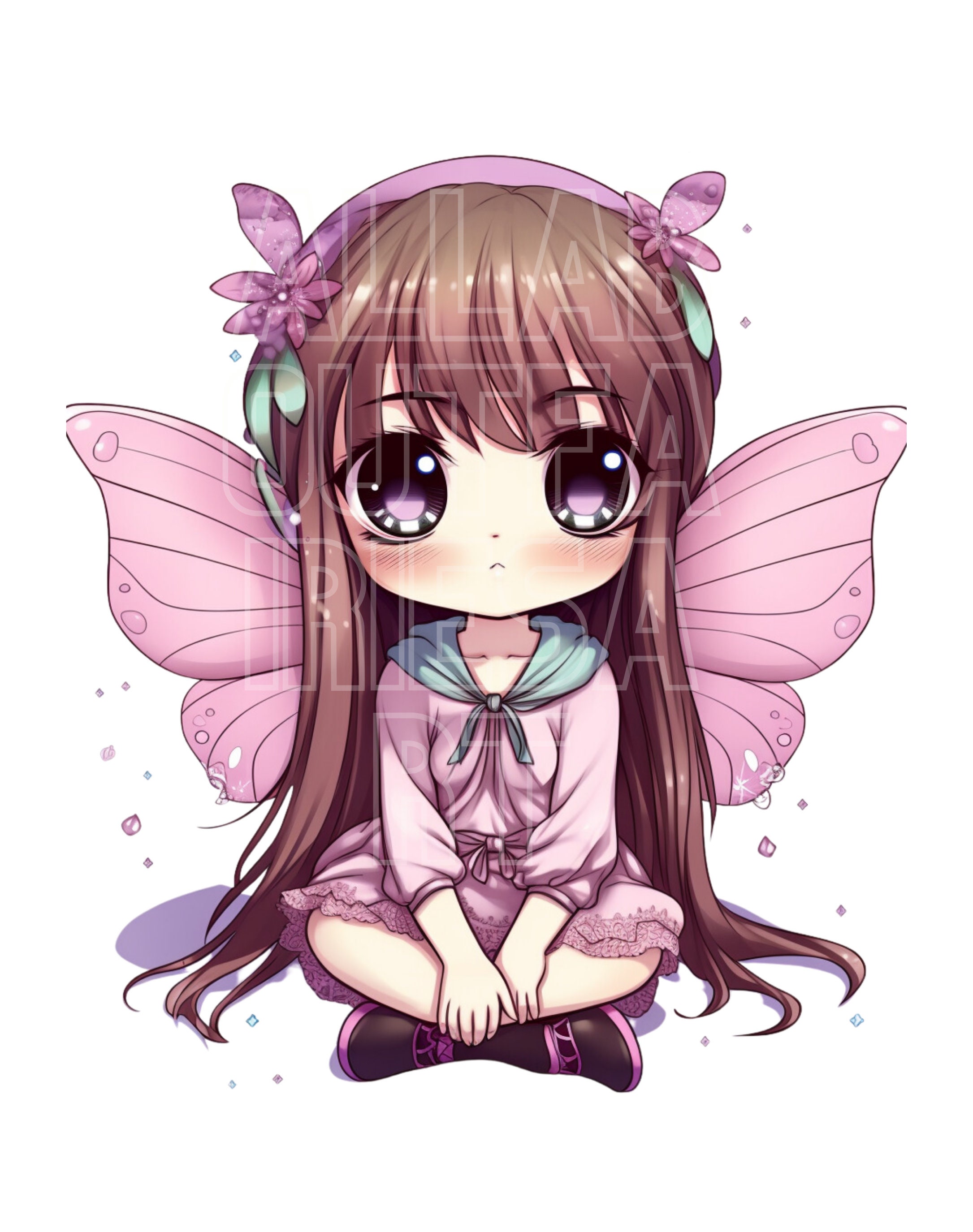 32 Magical Chibi Style Fairy Clipart High Quality PNG Files 