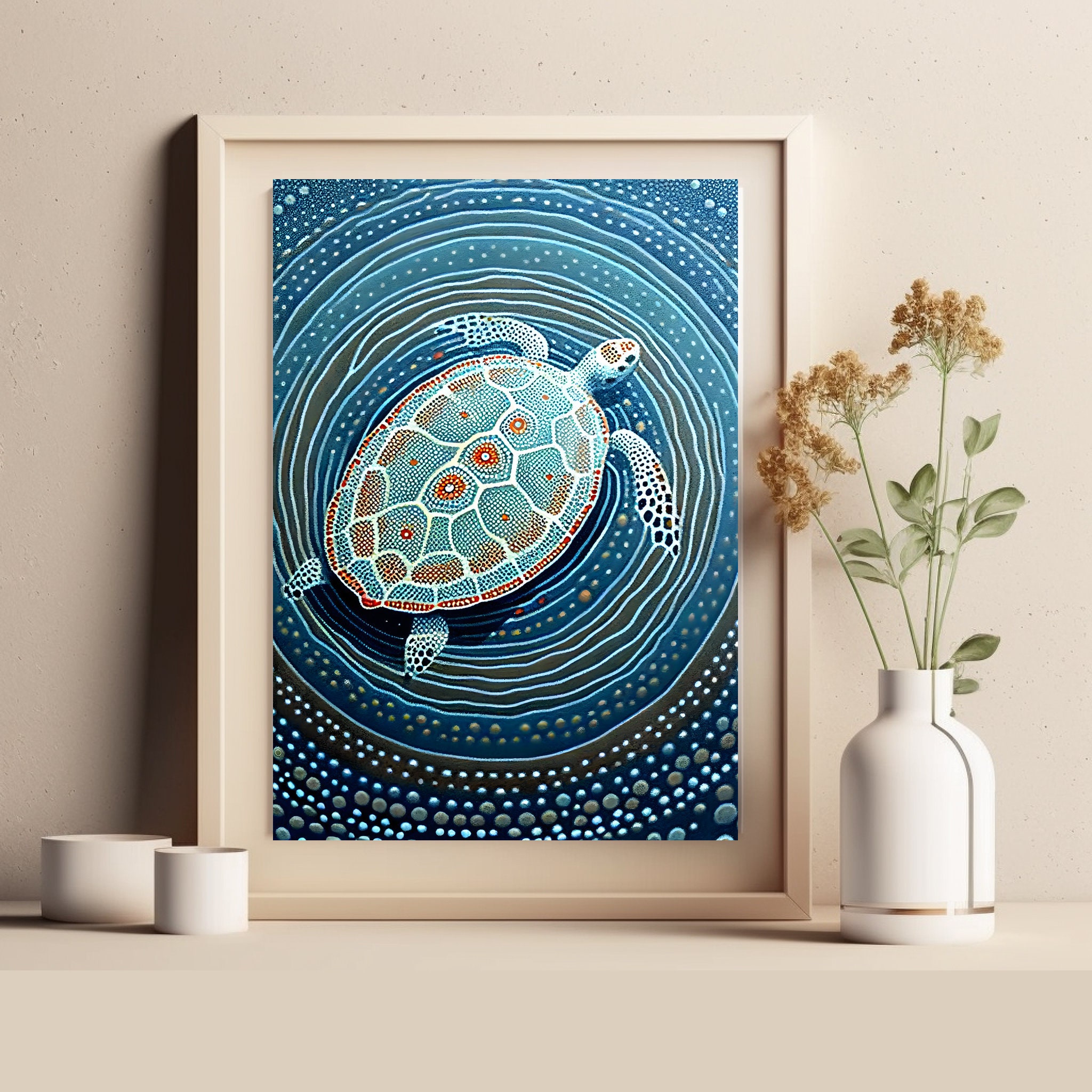 Sea Turtle Resin & Dot Art – Jgrondz Dot Art