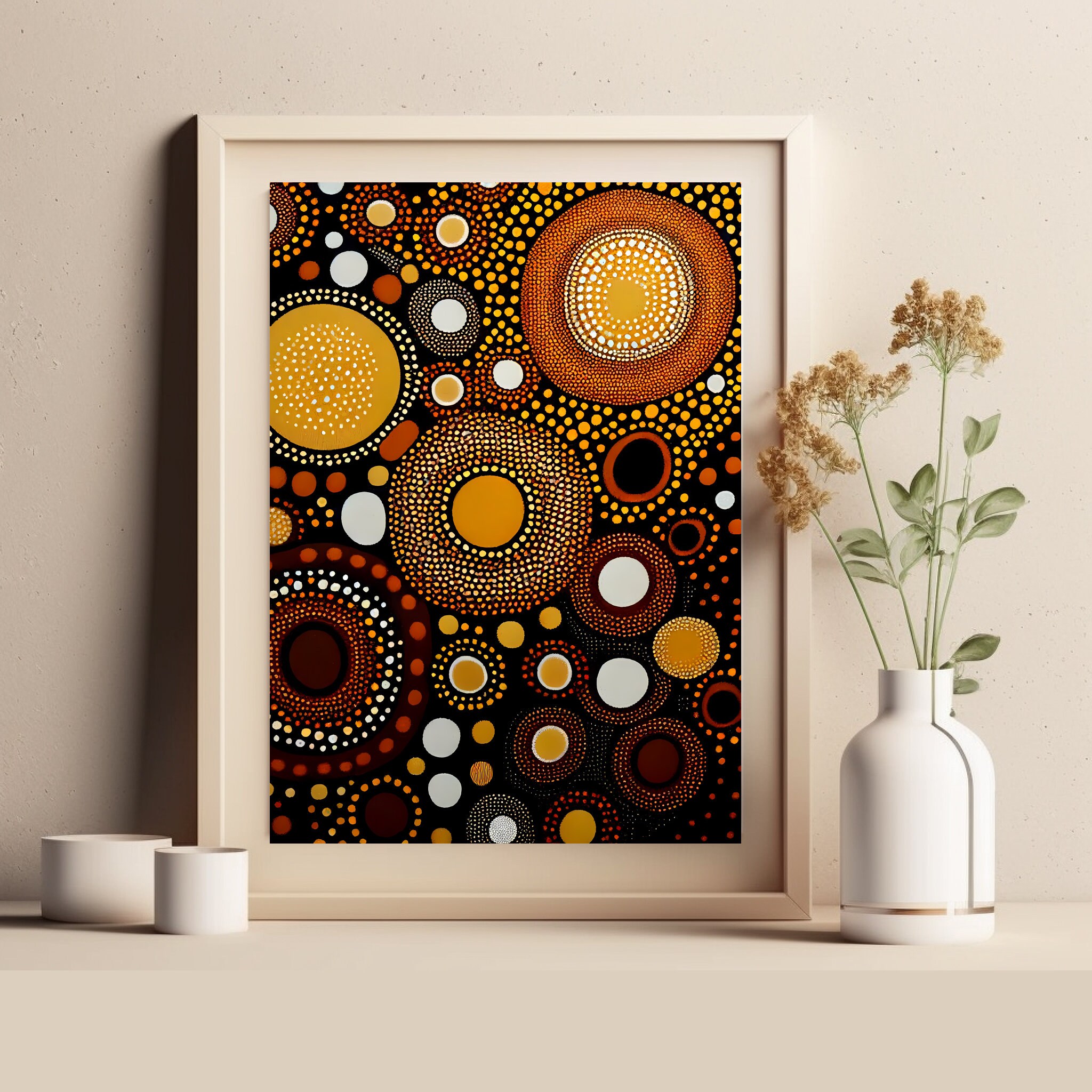 Brown Beige Wall Art Set of 3 Prints Wall Decor Contemporary Etsy