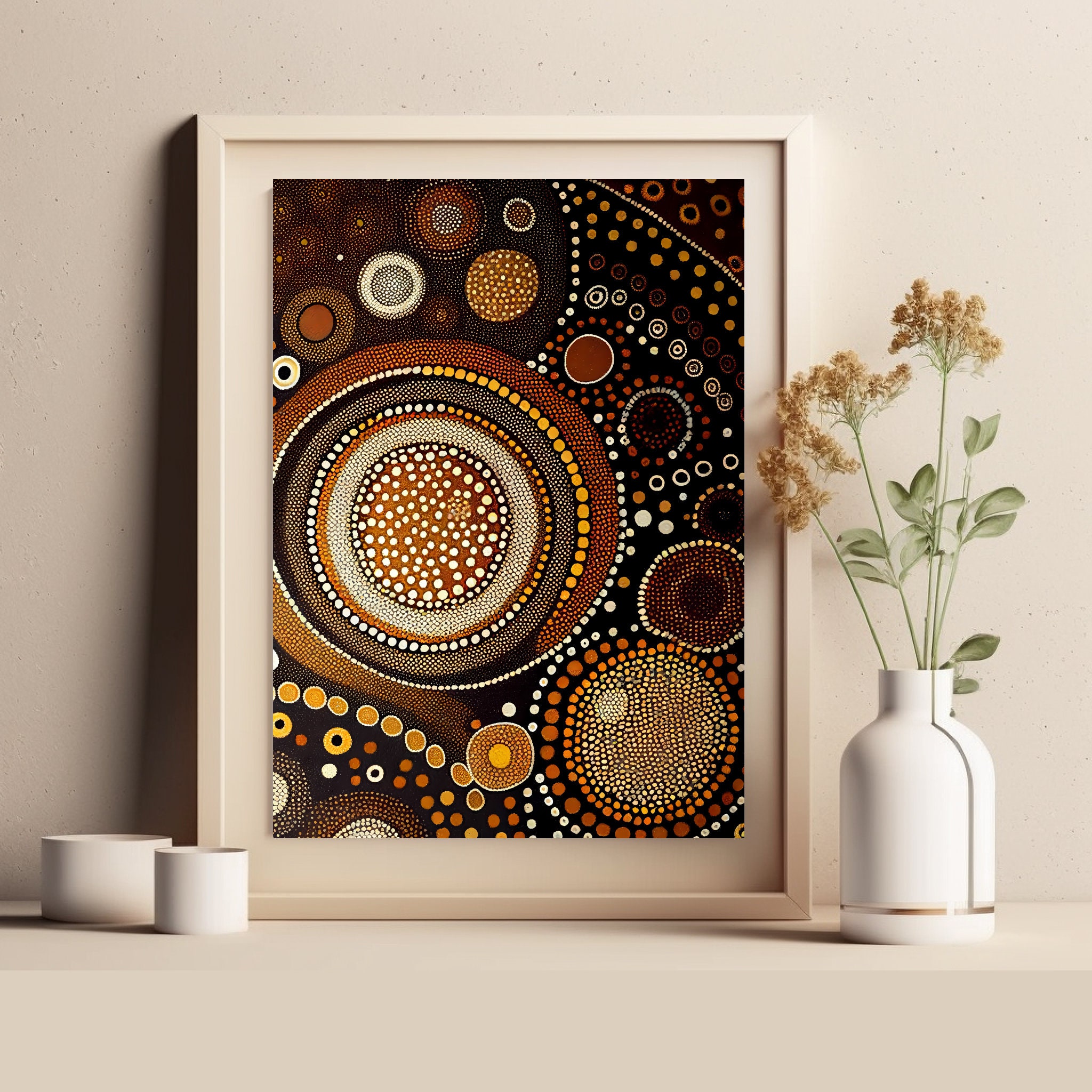 Brown Beige Wall Art Set of 3 Prints Wall Decor Contemporary Etsy