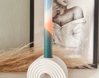 Kerzenhalter Regenbogen für Stabkerzen, Kerzenständer, Rainbow, Hochzeit, Taufe, Deko, Skandi, weiß, modern, Kindergeburtstag, Kinderzimmer