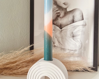 Rainbow candle holder for stick candles