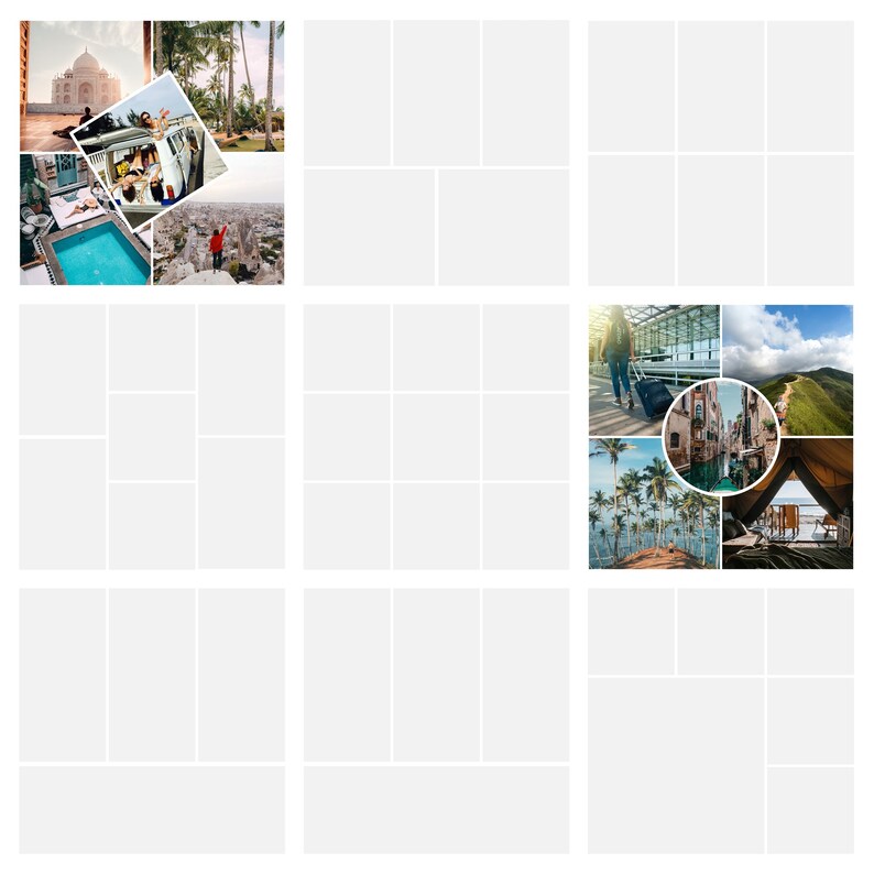 Photo Collages & Photobook Album Templates Using High Resolution