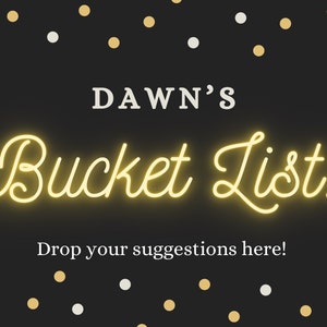 Bucket List sign