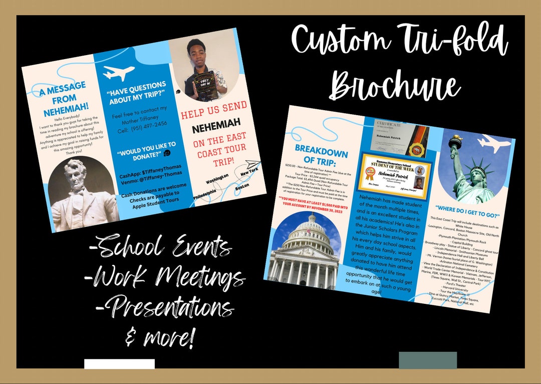 Student Trifold Brochure - Etsy