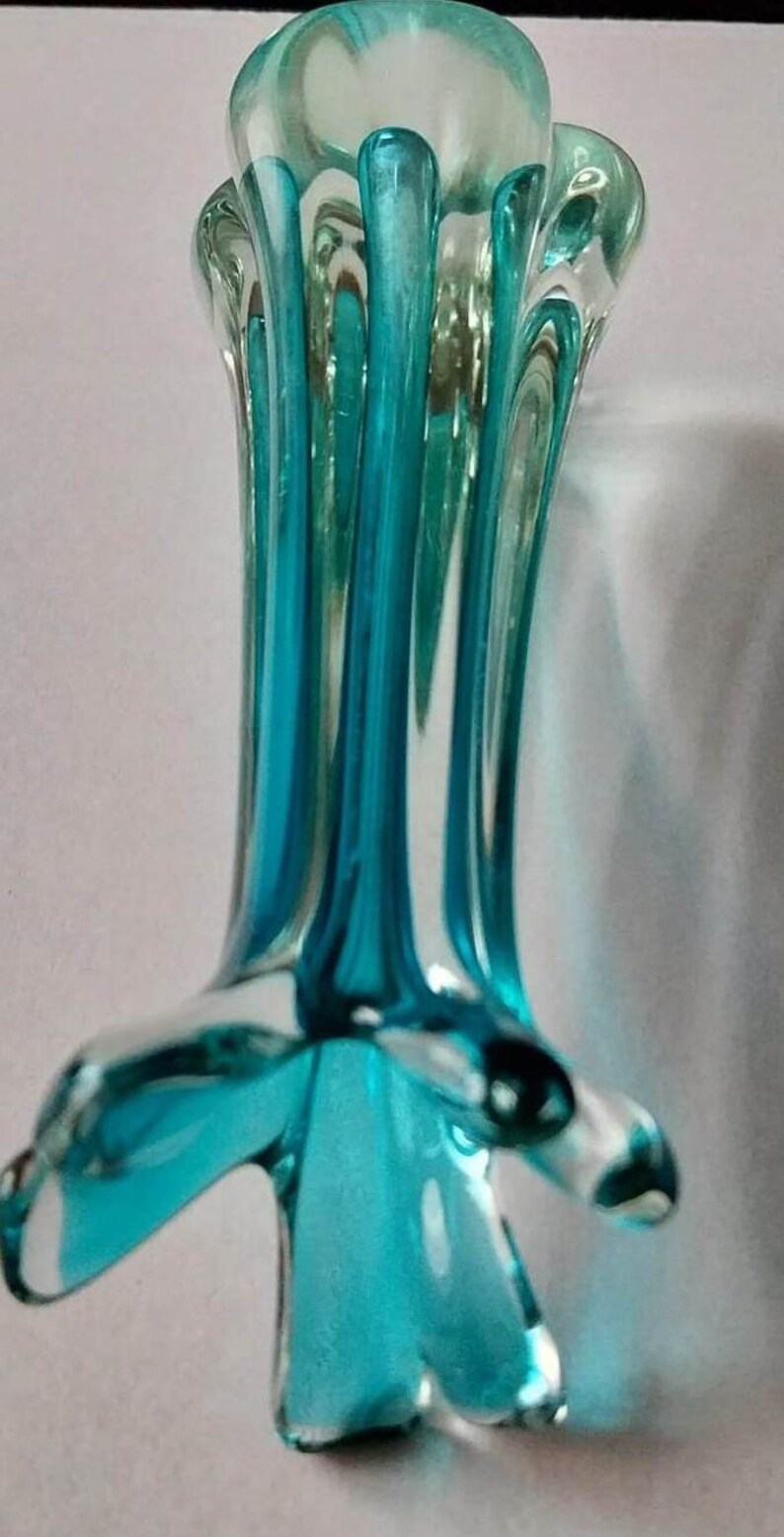 Murano Glass Vase 1950 Etsy