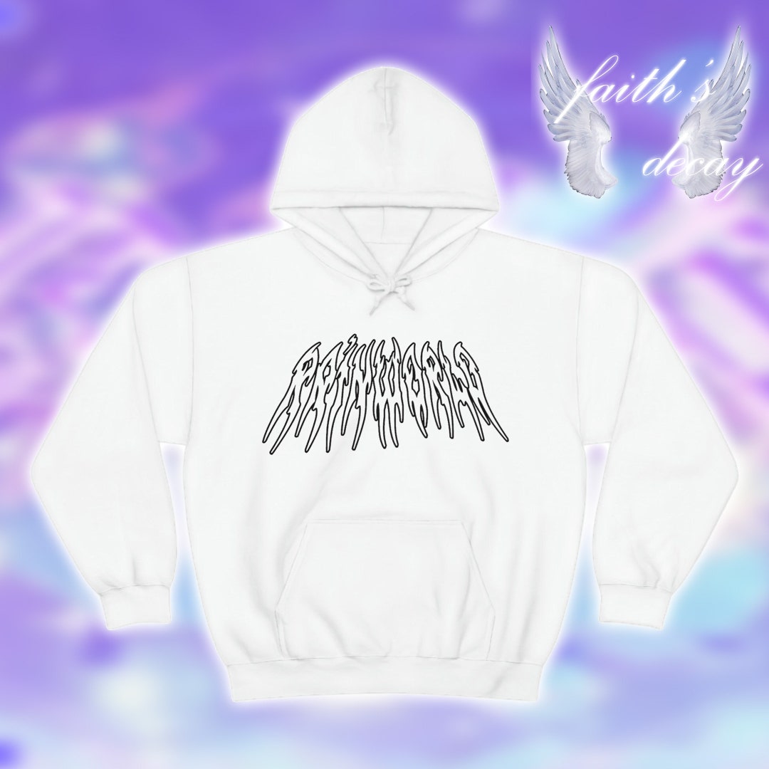 Bladee RAINWORLD White Hoodie Drain Gang Hoodie Etsy