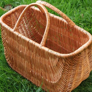 Natural Wicker Bag, Handmade Basket with handles, Environmentally Friendly Handbag, Wicker Shopping Bag, Natural Color Wicker TOR 03