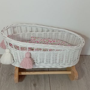 Wicker Dolls Crib Wicker Cradle. Handmade Bedding of Your Choice Included Dolls Mosses Basket Doll Cradle Doll Bed Doll Cot Etsy Canada