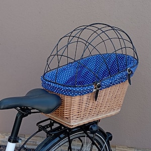 Accessoire de vélo, panier de transport pour vélo, panier de vélo en osier fait main, porte-chien de couleur NATURELLE, matériau d'insertion