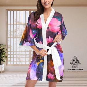 Galactic Lotus Kimono / Kimono Style Robe / Festival Kimono / Rave Outfit / Festival Gear