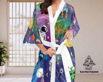 Space Trip Kimono / Kimono Style Robe / Festival Kimono / Rave Outfit / Festival Gear