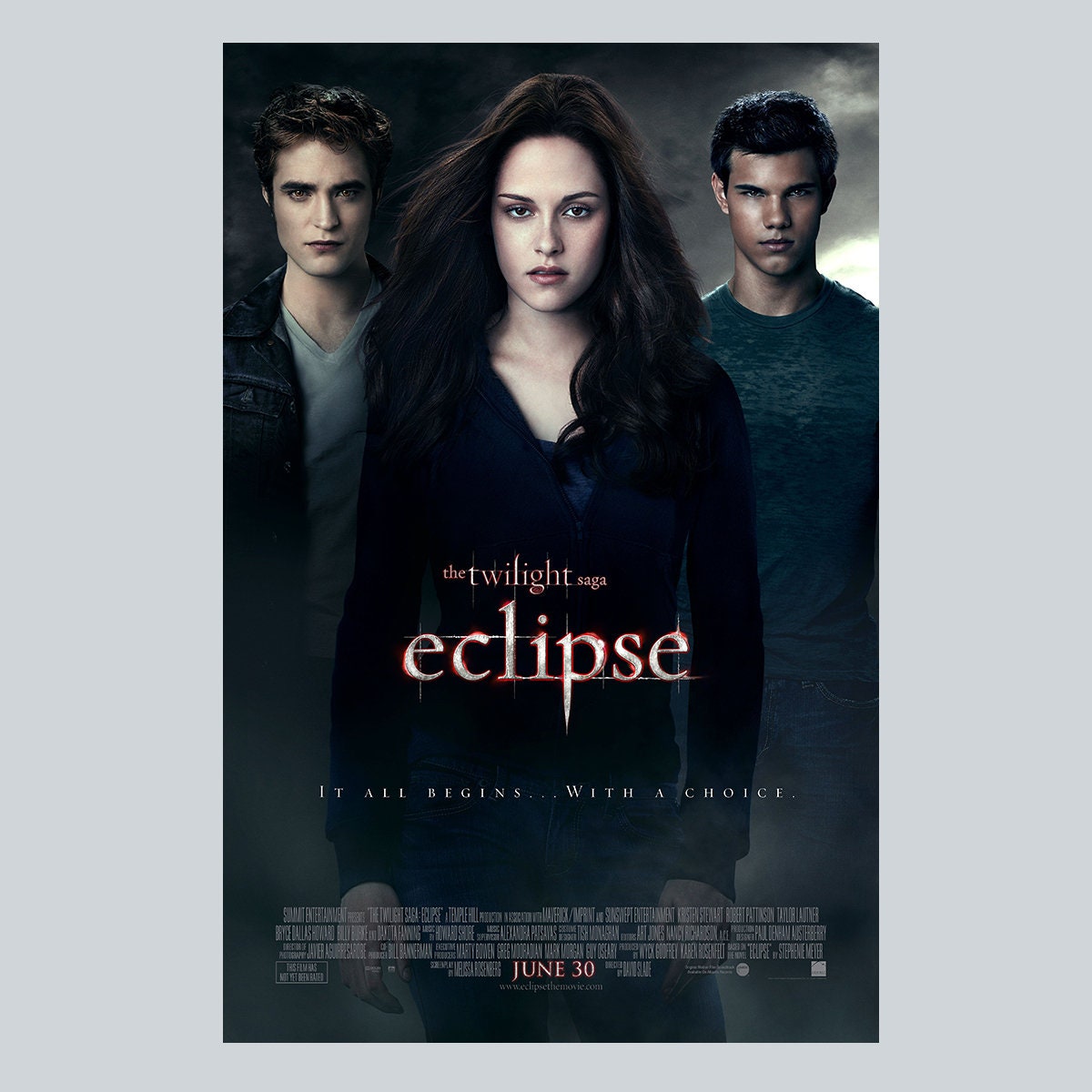 Twilight Eclipse Movie Poster - High quality Canvas