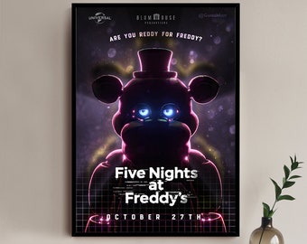 FNAF Window Stained Glass Inspired A3 Print Poster Five 