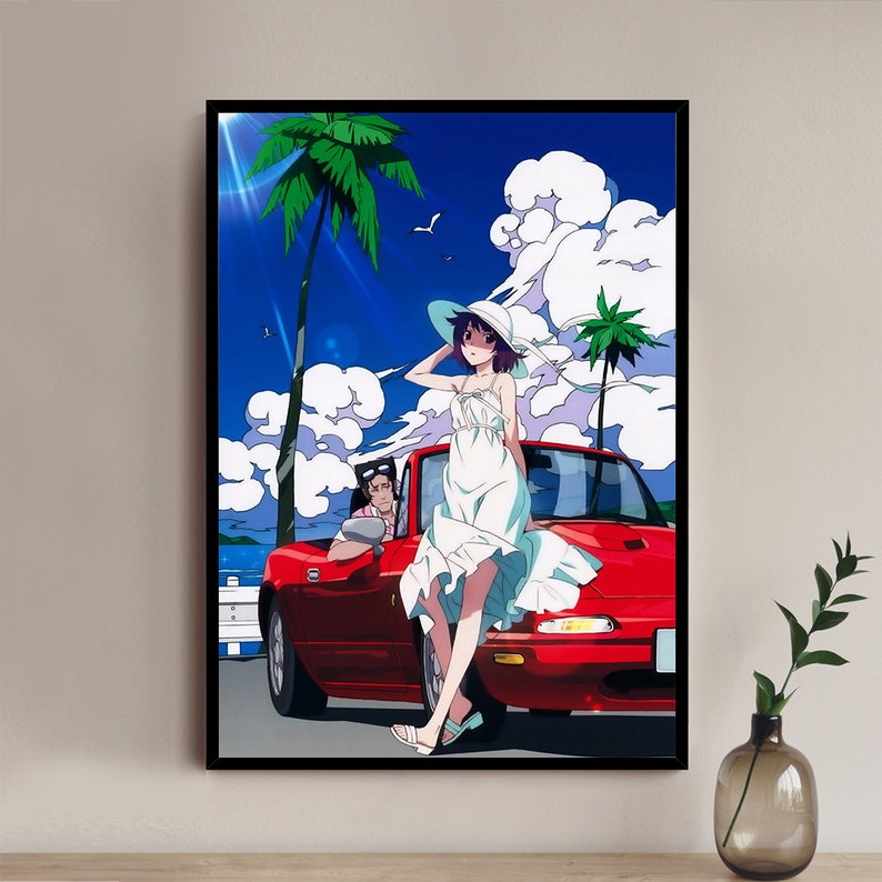 Monogatari Series Senjougahara Anime Poster High Quality Canvas Art
