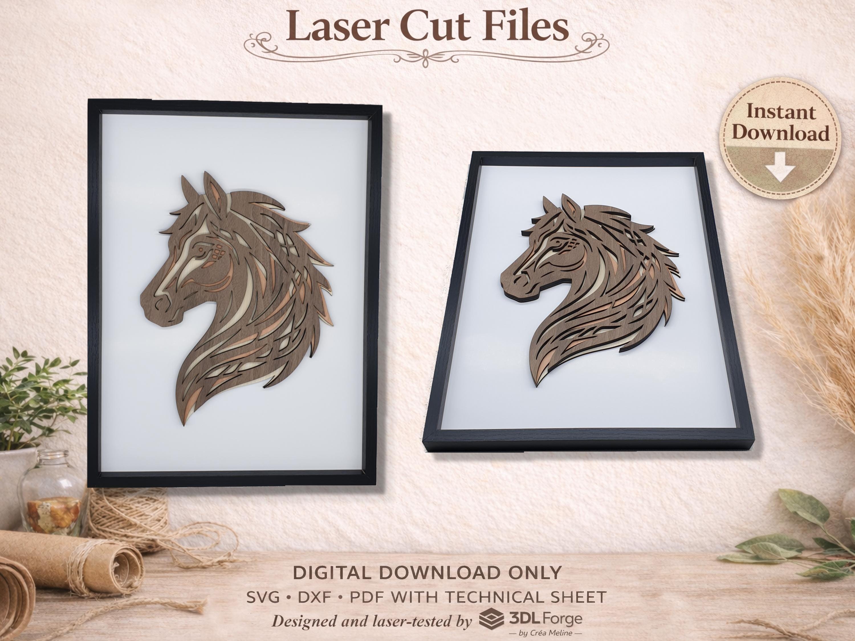 Horse Head SVG – Layered 3D Laser Cut File – 3 Layer Horse Wall Art ...