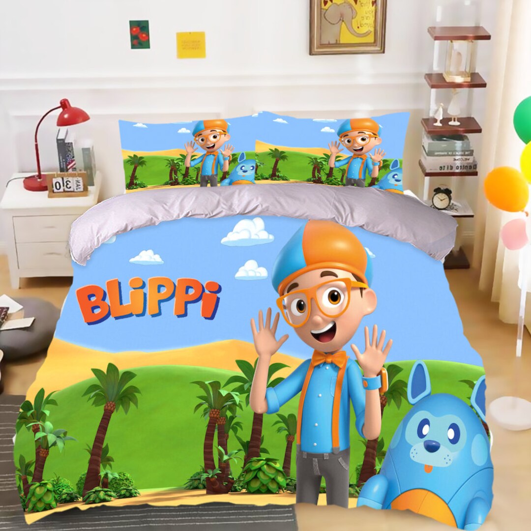 Personalized Blippi Duvet Cover Bedding Set Blippi Blippi Etsy