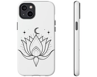 Lotus Moon Sketch Phone Case for Both Samsung & iPhone