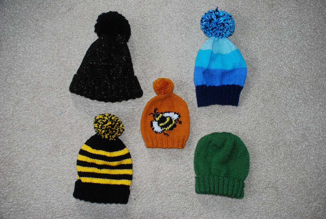 Beanie Hat, Bee, Knitting Pattern - Etsy