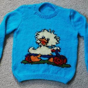 Donny the Duckling, Children&#39;s Jumper Knitting Pattern