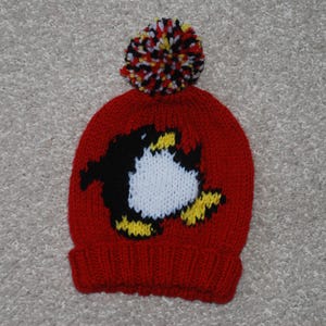 Beanie Hat, Penguin, Knitting Pattern