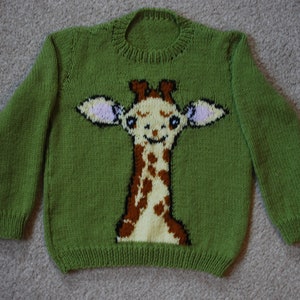 Gerald the Giraffe, Children's Jumper Knitting Pattern