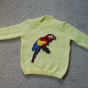 Pedro the Parrot, Children&#39;s Jumper Knitting Pattern