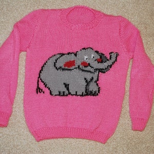 Ellie the Elephant, Children&#39;s Jumper Knitting pattern