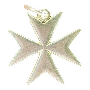 Antique Silver Maltese Cross Pendant