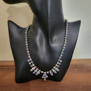 Vintage Multicolour Aurora Borealis Rhinestone Necklace