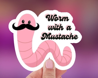 Worm With  Mustache - Vanderpump Rules - Bravo - Reality TV - Laptop Decal - Vinyl Sticker