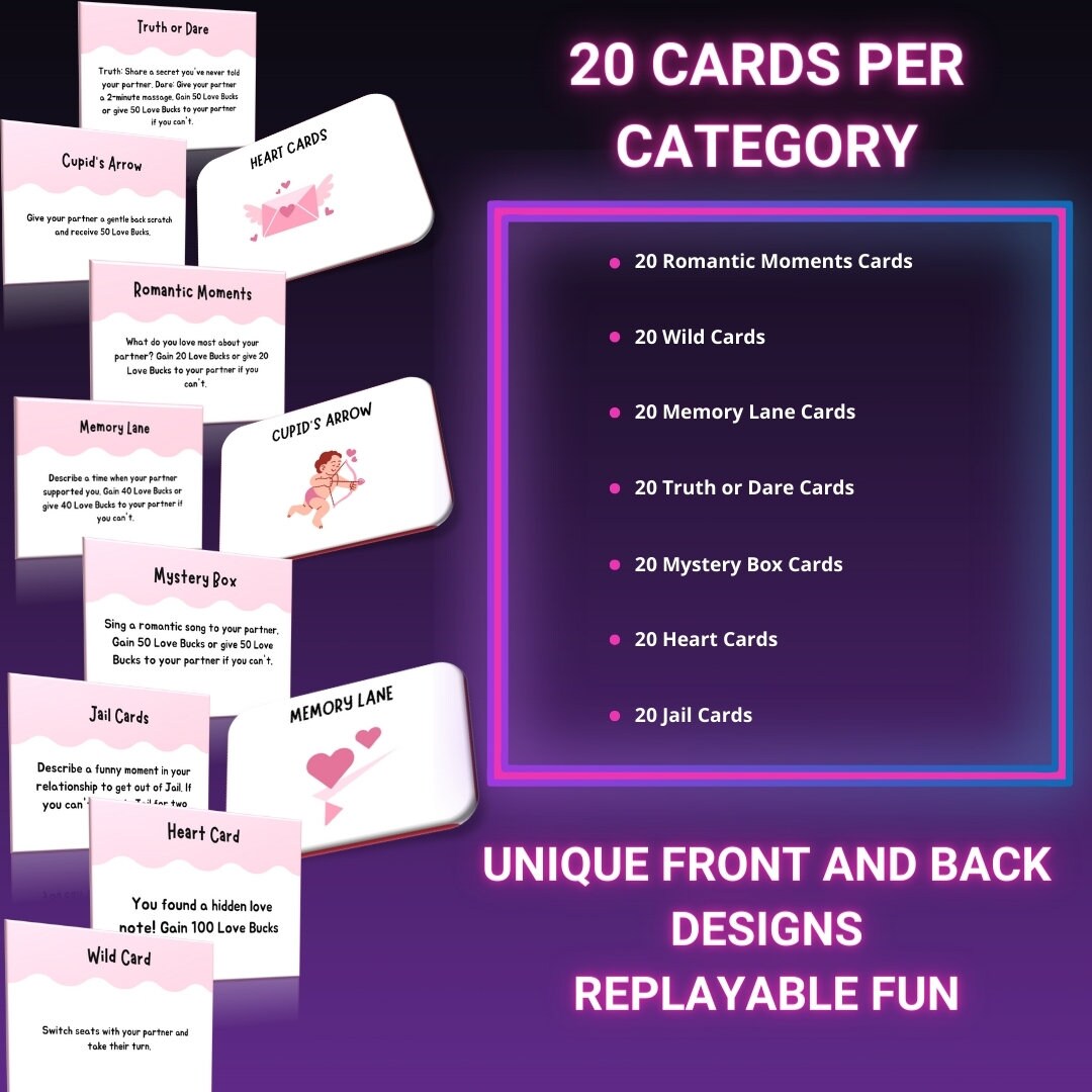 Couple Board Game Printable Board Game anniversary Date Night Game ...